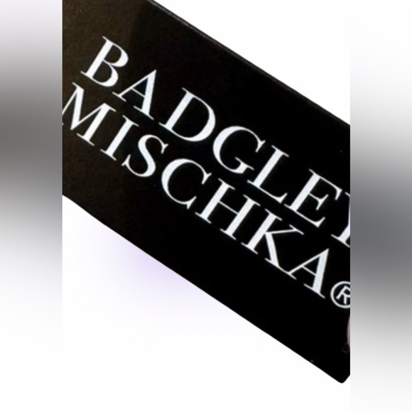 Badgley Mischka Black and White Geometric Rhinestone Headband - Picture 2 of 4